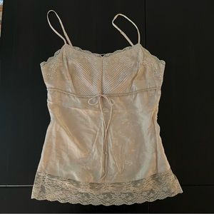 Silk Cami Top - dainty, lace, floral
